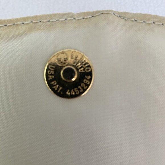 Retro Shoulder Bag Purse Clutch Small Colorblock White Gold Wave Patent Leather - Picture 8 of 16